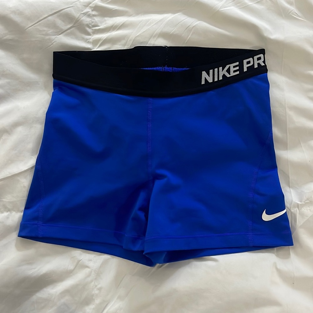 Women’s Nike Pro Royal Blue Workout Shorts